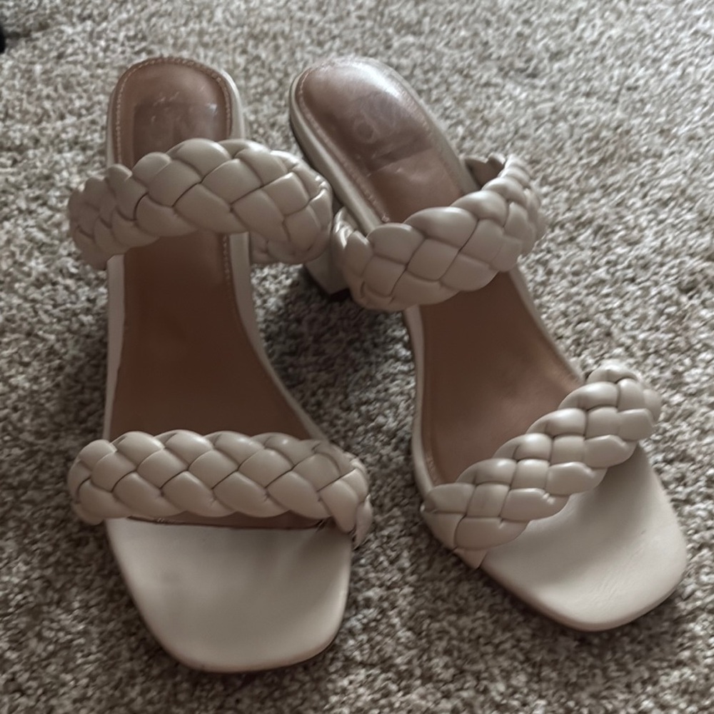 Women's Braided Strap Sandals - Beige